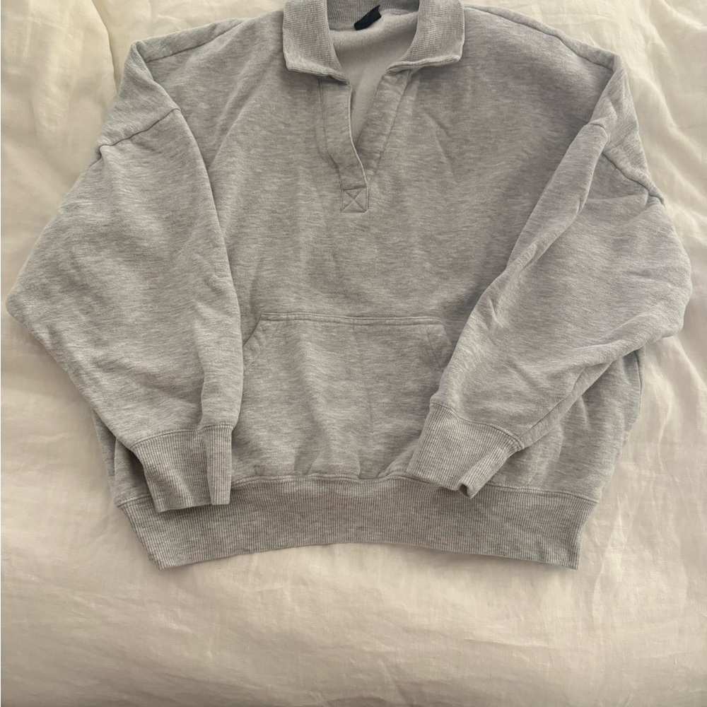 Gray Pullover Sweatshirt